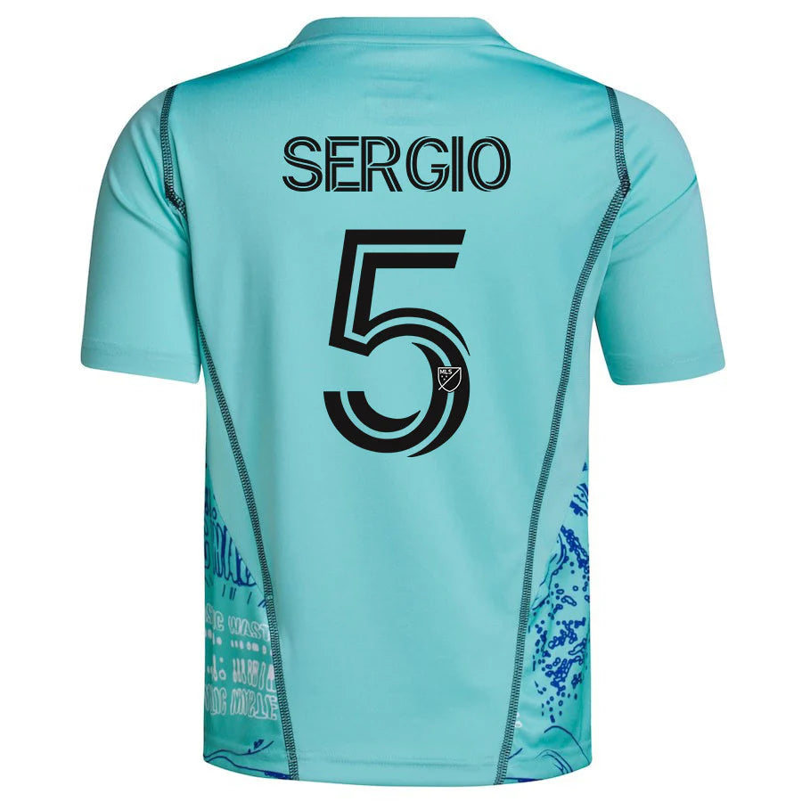 Inter Miami 23/24 One Planet Youth Jersey W/Sergio #5 Printing