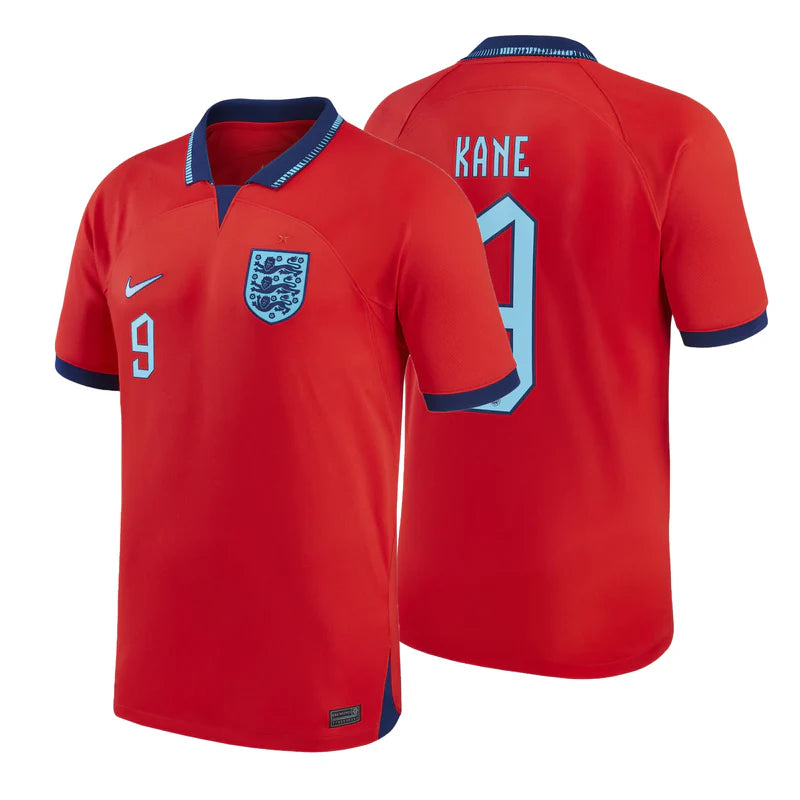 England 22/23 Away Jersey W/Kane #9 Printing