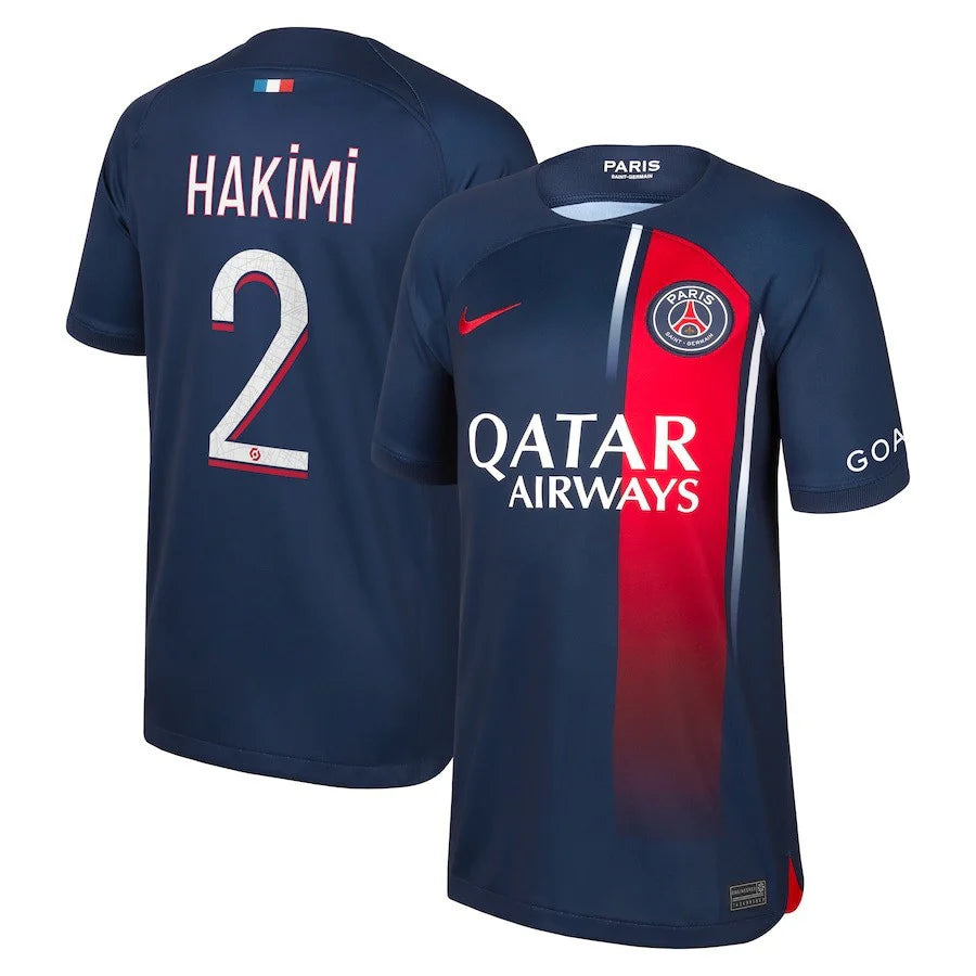 PSG 23/24 Home Jersey W/Hakimi #2 Printing