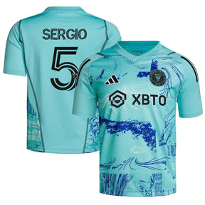 Inter Miami 23/24 One Planet Youth Jersey W/Sergio #5 Printing